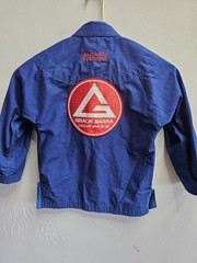 GRACIE BARRA Jiu Jitsu Equipe GB Ripstop Kimono Jacket BLUE Kids Unisex Size Y4