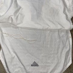 Adidas Taekwondo Dobok Top Mens Medium White Black Collar USA Korea AAU Patches