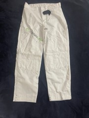 White Origin Adult Unisex Pants With Buckle-Belt. Size 34.