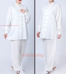 Men Women Linen Tai Chi Uniforms Kung Fu Suit Martial Arts Wing Chun Clothes Set