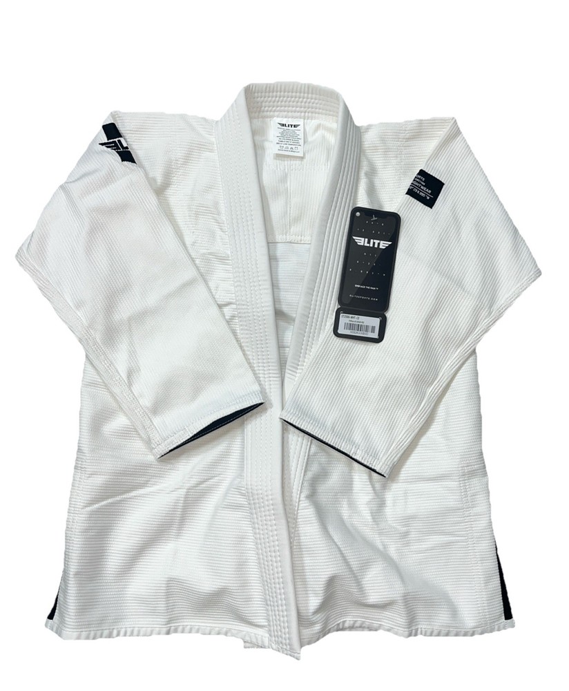 ELITE Sports BJJ Jiujitsu Gi Uniform / Size C2 / White No Bottom Pant