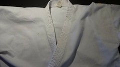 Karate Martial Arts Uniform Jacket & 4 Belts Blue Purple Yellow White & Headband