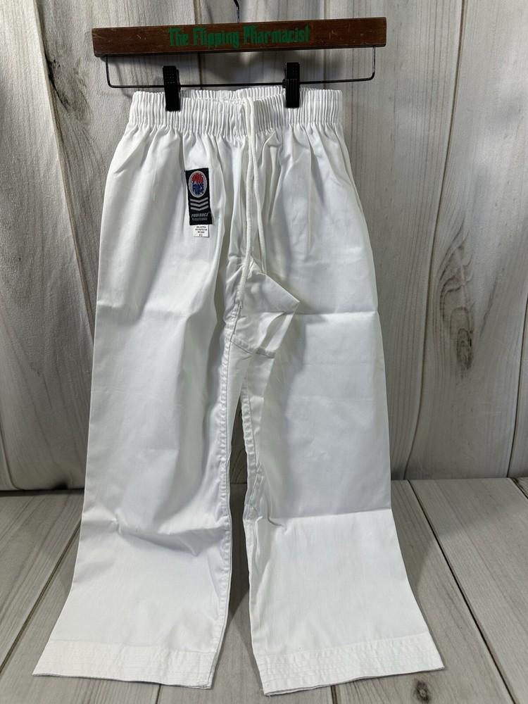 New Proforce Gladiator Lightweight Karate Pants #0 WHITE Martial Arts TKD