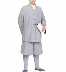 5color Full cotton Buddhist shaolin monk uniforms zen suits lay clothing black