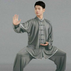 Chinese Tai Chi Kung Fu Uniform Wushu Taiji Suit Martial Milk Silk Uniform Arts