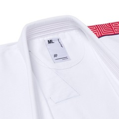 Albino and Preto BRP Herringbone Classic BJJ Gi Brazilian Jiujitsu Kimono MMA