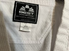 Best Sang MooSa Martial Arts US World Class Taekwondo uniform Ribbed Sz 6