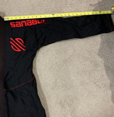 Sanabul Gi Top Brazilian Jiu Jitsu Size A0 Black Red Embroidery Martial Arts MMA