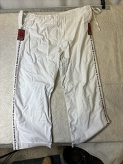 Koral Fight Co A1 White 100% Cotton Brazilian Jiu-Jitsu Top A3 Pants, Manto Belt