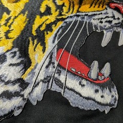 Vintage Macho Brand Karate 2 PC Gi Large Tiger & Other Patches Youth SZ O/140