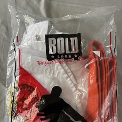 Martial Arts Karate Uniform BOLD Look Middleweight WHITE Size 4 Orange Belt