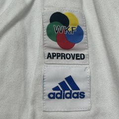 Adidas WKF Approved White Stretch Waist Drawstring Karate Pants Kid’s 150-160 cm