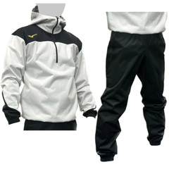 Mizuno Sauna Suit Set with Pocket for Weight Loss Training Half-Zip Shirt&Pants