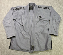 Sanabul Jiu Jitsu Gi Adult Aize A2 Gray Brazilian BJJ Kimono No Belt Heavy