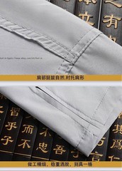 Mens Retro Tang Suit Hanfu Summer Chinese T-Shirt+Pants Sets Tai Chi Embroidered