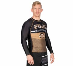 Fuji Reversal MMA BJJ Jiu Jitsu LongSleeve Long Sleeve LS Rashguard – Black Gold