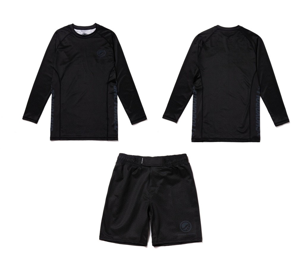 Shoyoroll Batch #132: Geometric Rash Guard LS & Short Set Bjj Uniform Jiu Jitsu