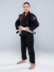 Fuji Kids Youth Childrens All Around Brazilian Jiu Jitsu Gi Jiu-Jitsu BJJ Black