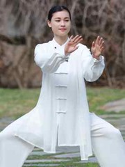 Tai Chi Uniforms Kung Fu Clothing Men Martial Arts Clothes Wu Shu Exercise White