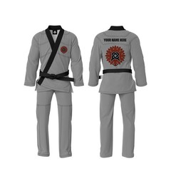 Custom Grey Brazilian Jiu Jitsu Gi | 450 GSM Pearl Weave Kimono with Personalize
