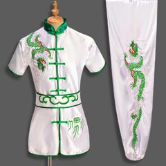 Chinese Kung Fu Tai Chi Uniform Martial Arts Suit Wushu Outfit Dragon Embroidery