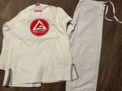 Gracie Barra Gi Adult A2 Jacket A3 Pants Jiu Jitsu Kimono White