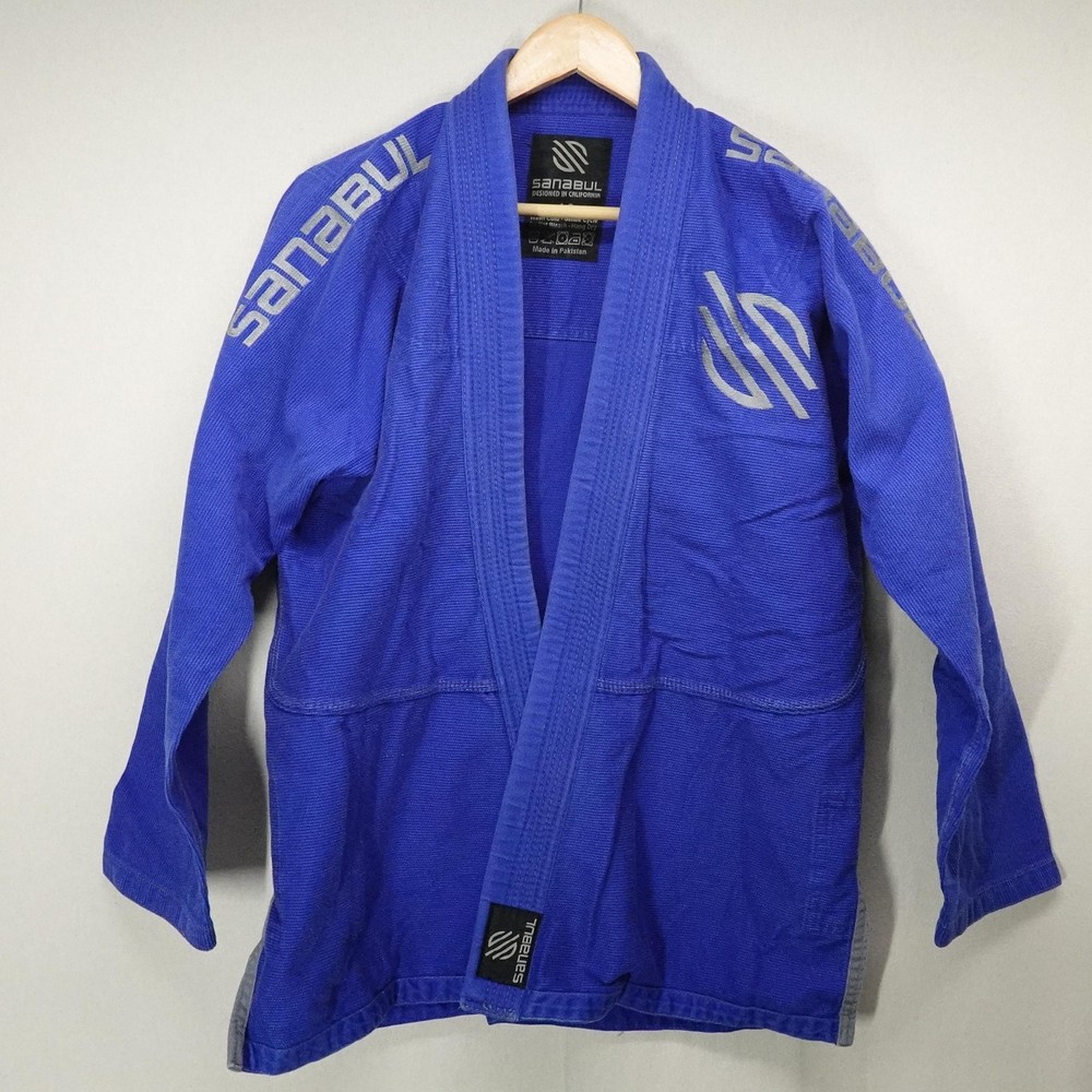 Sanabul Gi Jacket Adult A2 Blue BJJ Brazilian Jiu Jitsu