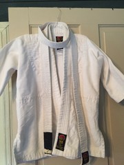 Jiu Jitsu Pro Force Gladiator 100% Cotton White Kimono Gi Size #00 child 10-12