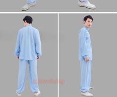 Unisex Cotton Kung Fu Tai Chi Uniform Morning exercise martial arts Clothes Suit