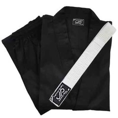 JP Karate Gi Uniform 8oz Martial Arts Adult Lightweight Kids Belt Outfit Black