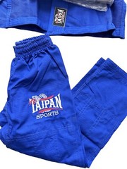 Taipan Sports Brazilian Kids Jiu Jitsu Blue Kimono White Belt Size KOO (7-8yrs)
