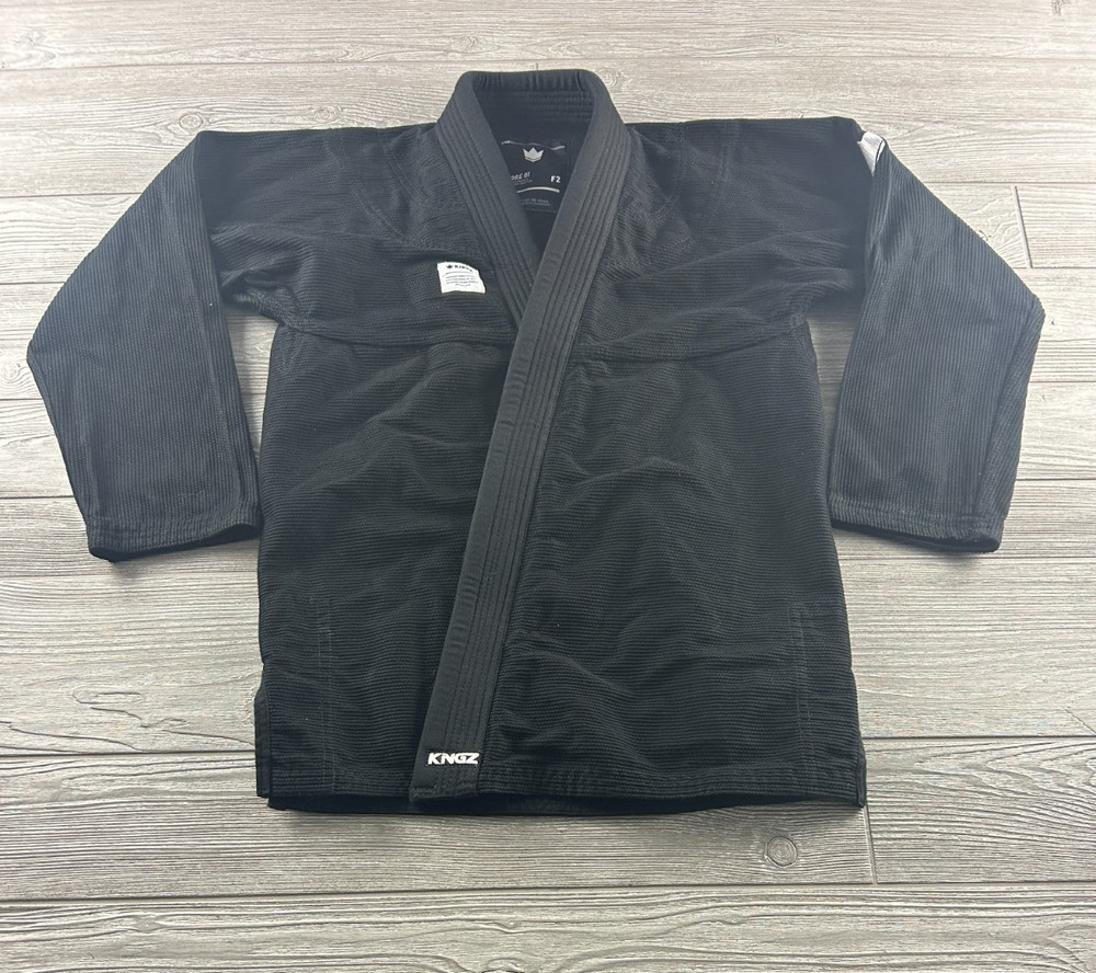 KINGZ Kimonos Basics Jiu Jitsu Youth Gi Size F2 Judo Black MMA Top Only