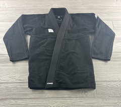 KINGZ Kimonos Basics Jiu Jitsu Youth Gi Size F2 Judo Black MMA Top Only