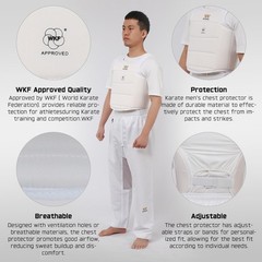 Wesing Professional Karate WKF Approved Men Chest Protector Large