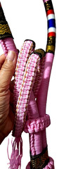 Mongkol Prajiat Boxing Headband Color Pink Premium Handmade Armbands MMA Muay Th