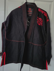 Sanabul Jacket Adult A1 Black/Red Brazilian Jiu Jitzu Gi Kimono Combat BJJ TOP