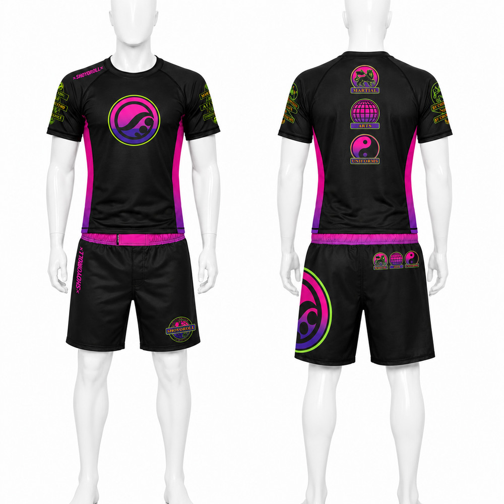Shoyoroll Batch 143 Malibu BJJ Rashguard Shorts MMA Grappling Set