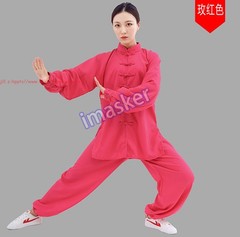 Unisex Cotton Kung Fu Tai Chi Uniform Morning exercise martial arts Clothes Suit