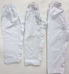 Youth White Martial Arts Uniform Pants Karate Taekwondo Sizes 0000-6