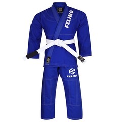 Felino Blue Adult Premium BJJ Gi Uniform Pearl Weave Brazilian Jiu Jitsu Kimono
