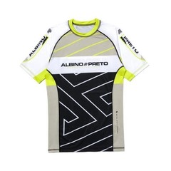 Albino and Preto VGB Comp Rash Guard SS & Short MMA No Gi Compotator Kimono