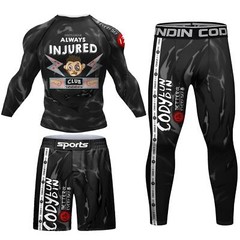 Always Injured Theme BJJ Rashguard for Jiu Jitsu MMA Jiu-Jitsu No Gi Rash Guard