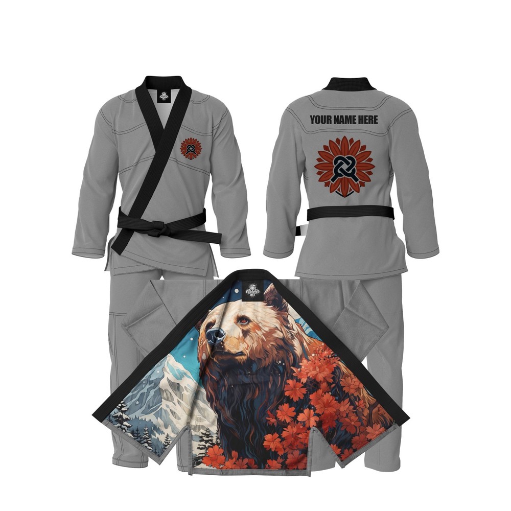 Custom Grey Brazilian Jiu Jitsu Gi | 450 GSM Pearl Weave Kimono with Personalize