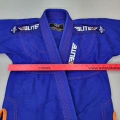 Elite Sports Brazilian Jiu Jitsu BJJ Gi Jacket – Kids C1 – Blue w/ Orange Trim