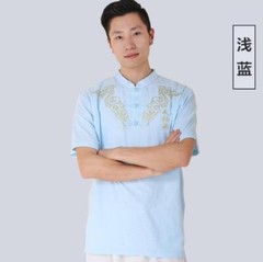 New Chinese Cotton Tai Chi Tops Kung Fu Wushu Martial Arts T-shirt Unisex Summer