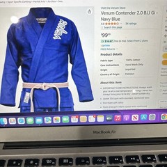 Venom Contender 2.0 Brazilian Jiu Jitsu Martial Arts Navy Uniform Size A2 NEW