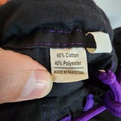 Elite Sports BJJ Gi Pants Rip Stop Black Purple 40″ Waist 27″ Inseam *See Photos