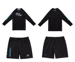 Albino and Preto X SAUCONY Rash Guard LS & Short (Set) Bjj No Gi Uniform