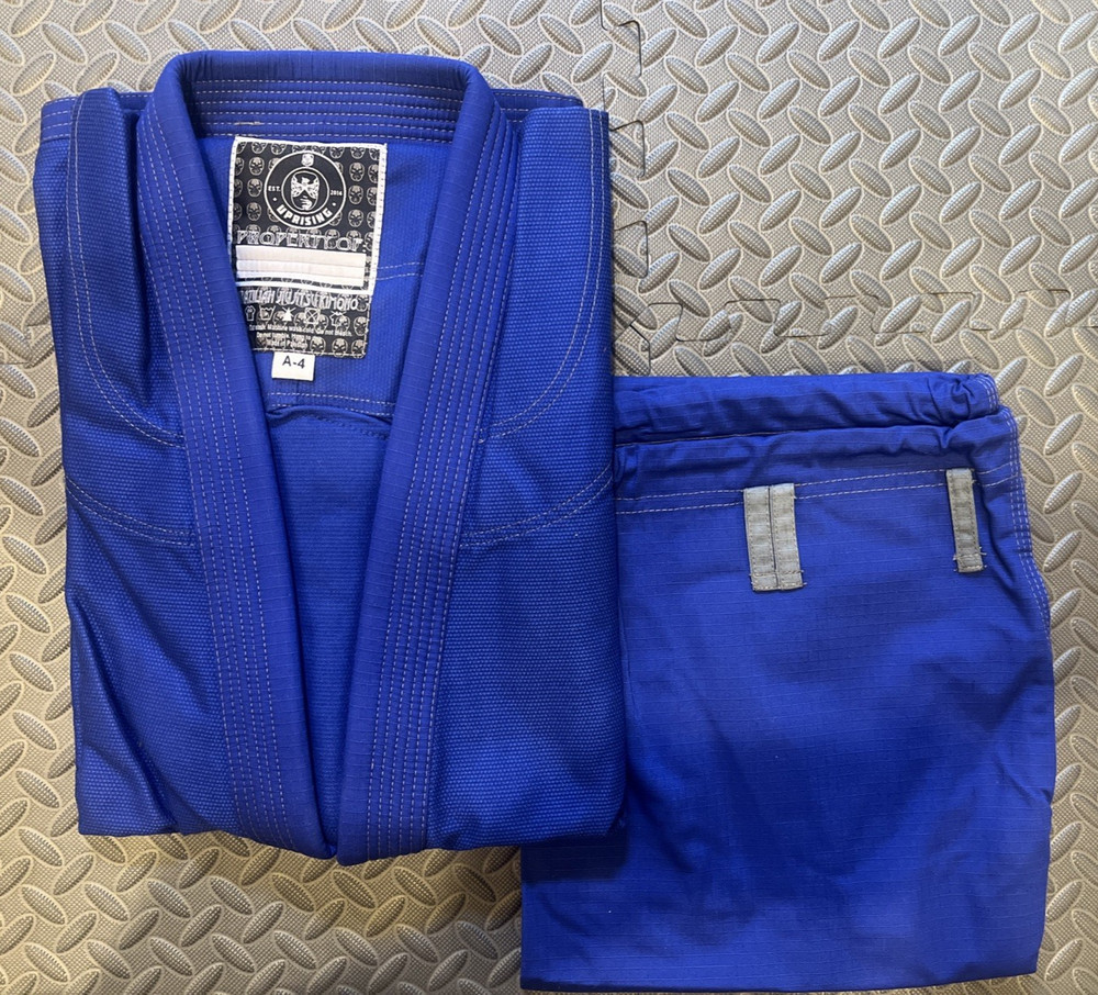 NEW Uprising MMA Brazilian Jiu-Jitsu Blue Kimono Uniform Top And Bottom Size A-4