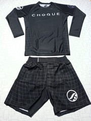 New Arrival Shoyoroll Batch #121 Weaves Rash Guard LS and Fitted Shorts Set BJJ